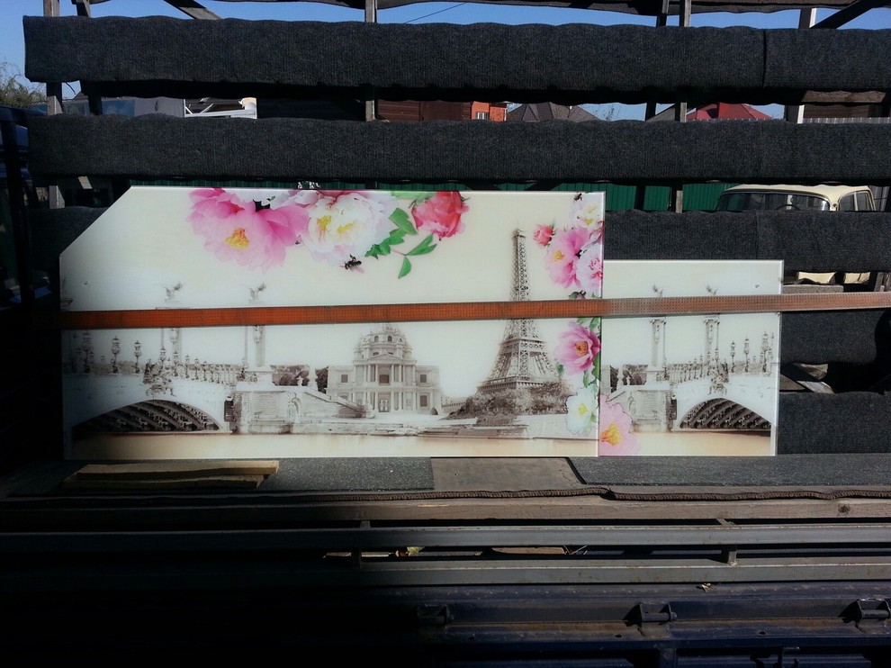 Кухонный фартук из закаленного стекла с фотопечатью "Прованс"