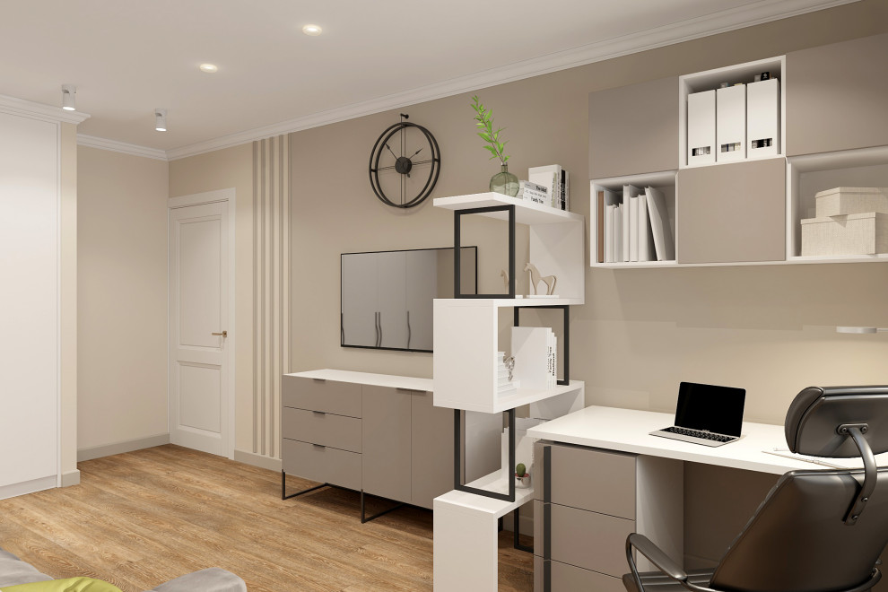 Двухкомнатная квартира 56 кв. м. в стиле неоклассика, в доме серии П-44Т