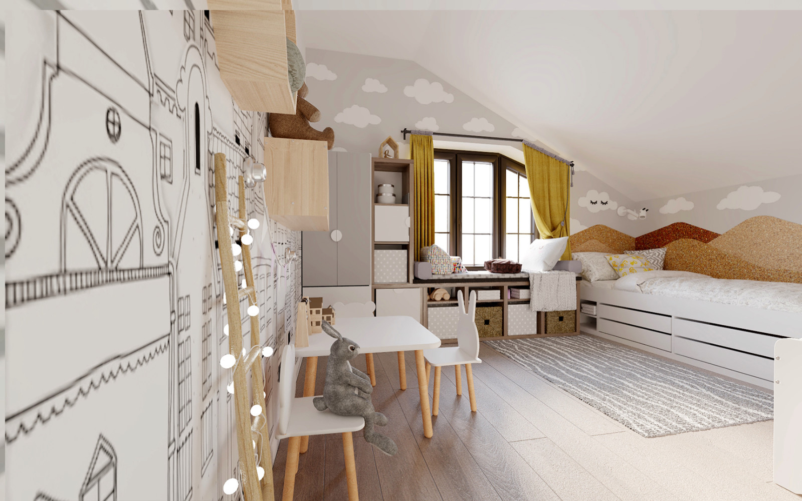 Детская в скандинавском стиле