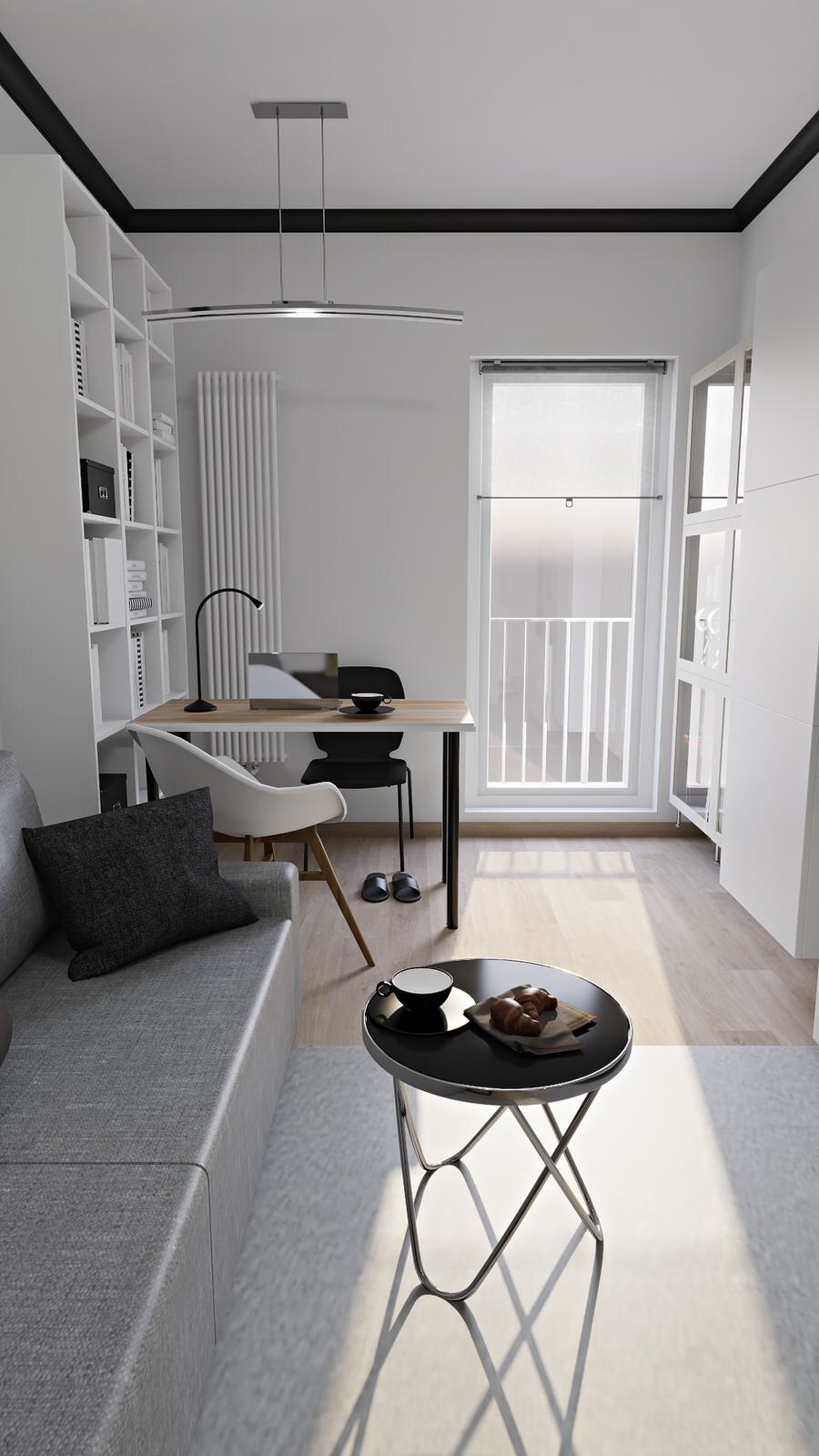 Евродвушка 34,5 кв.м для пары, которая работает на удаленке