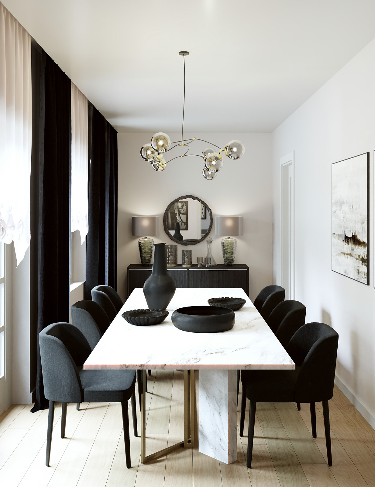 Dining area render