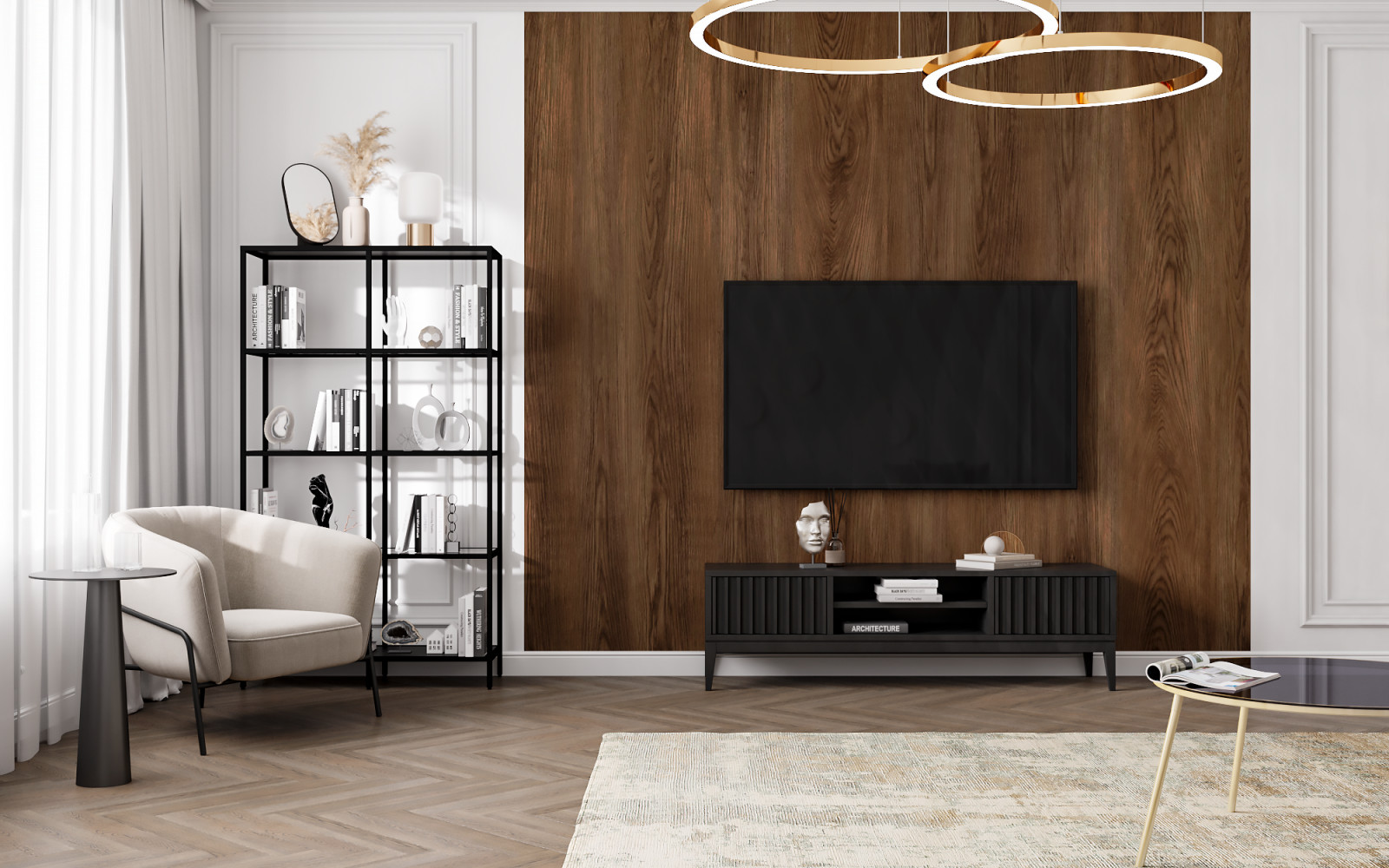 ГОСТИНАЯ В СТИЛЕ БУРЖУАЗНАЯ ЭКЛЕКТИКА В ЖК ЯМАЙКА 3