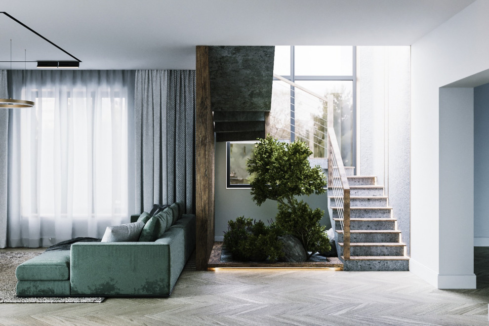 Кухня гостиная в современном стиле