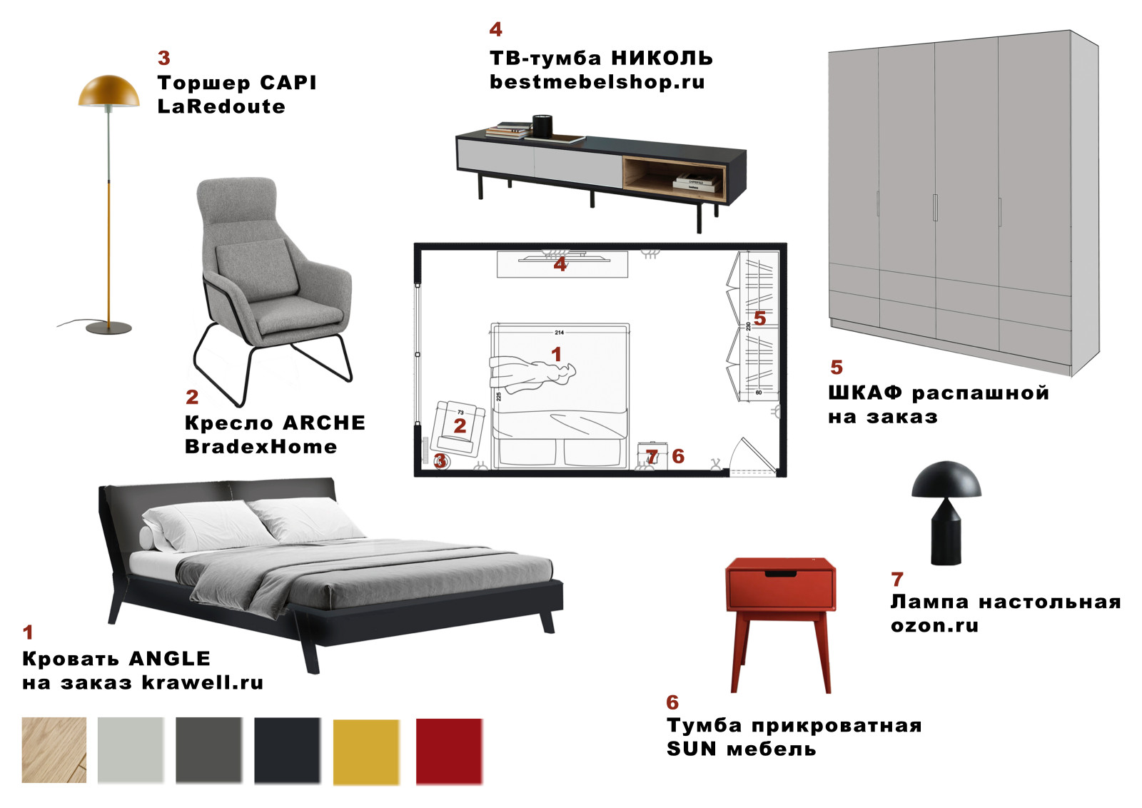 Обложка проекта: Комплектация спальни