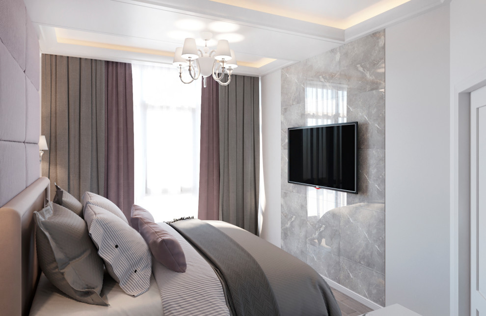 Дизайн проект квартиры 55 м2 в стиле "Неоклассика".