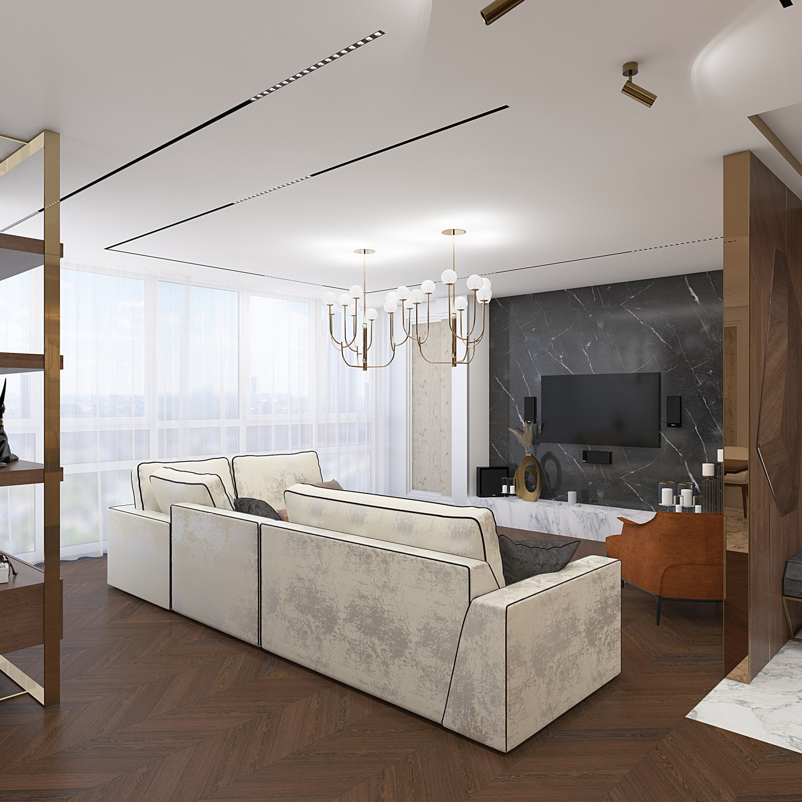 Четырехкомнатная квартира 170 м.кв. ЖК "Династия "