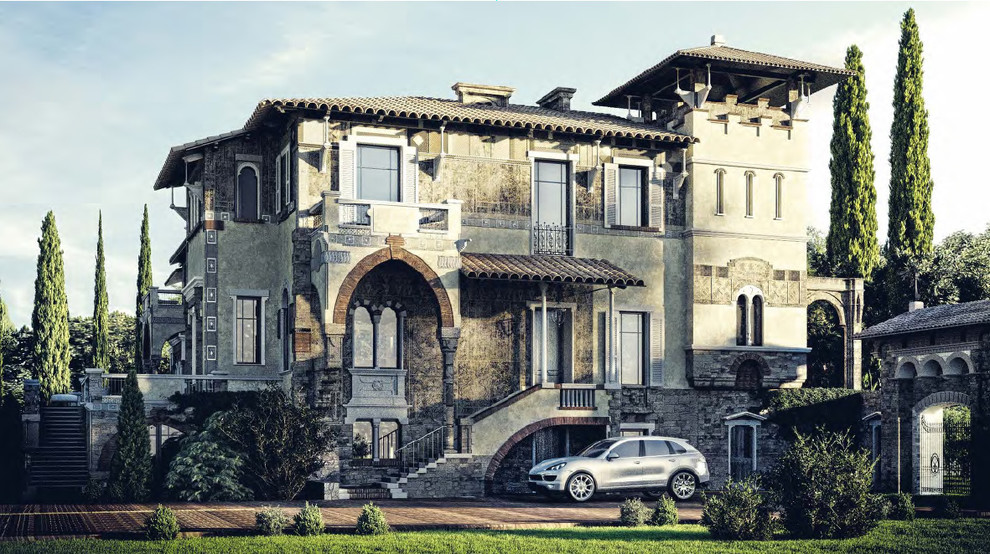 Обложка проекта: Концепция экстерьера особняка