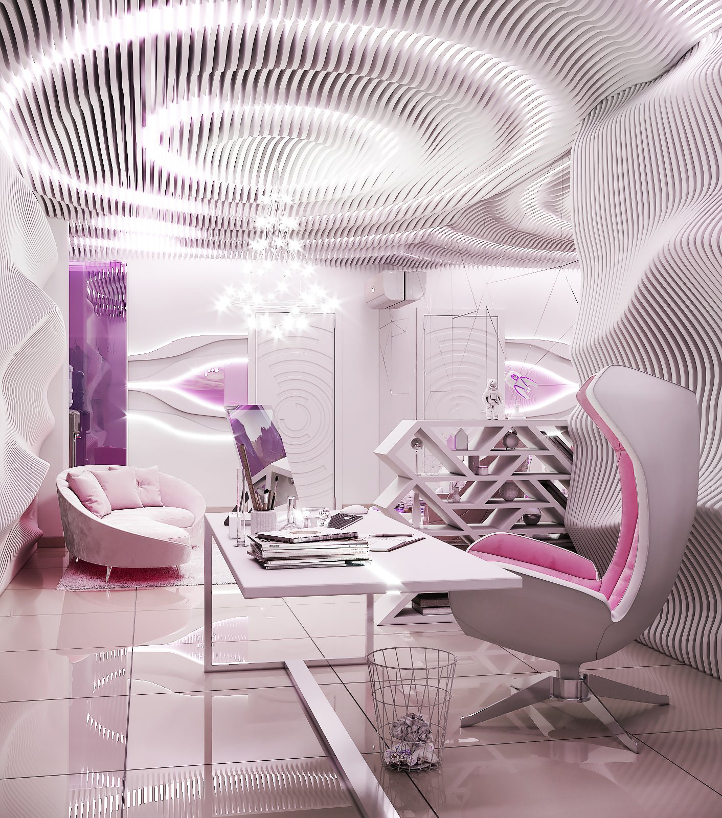 "BEAUTY-РАКЕТА" Космический офис для бьюти блогера