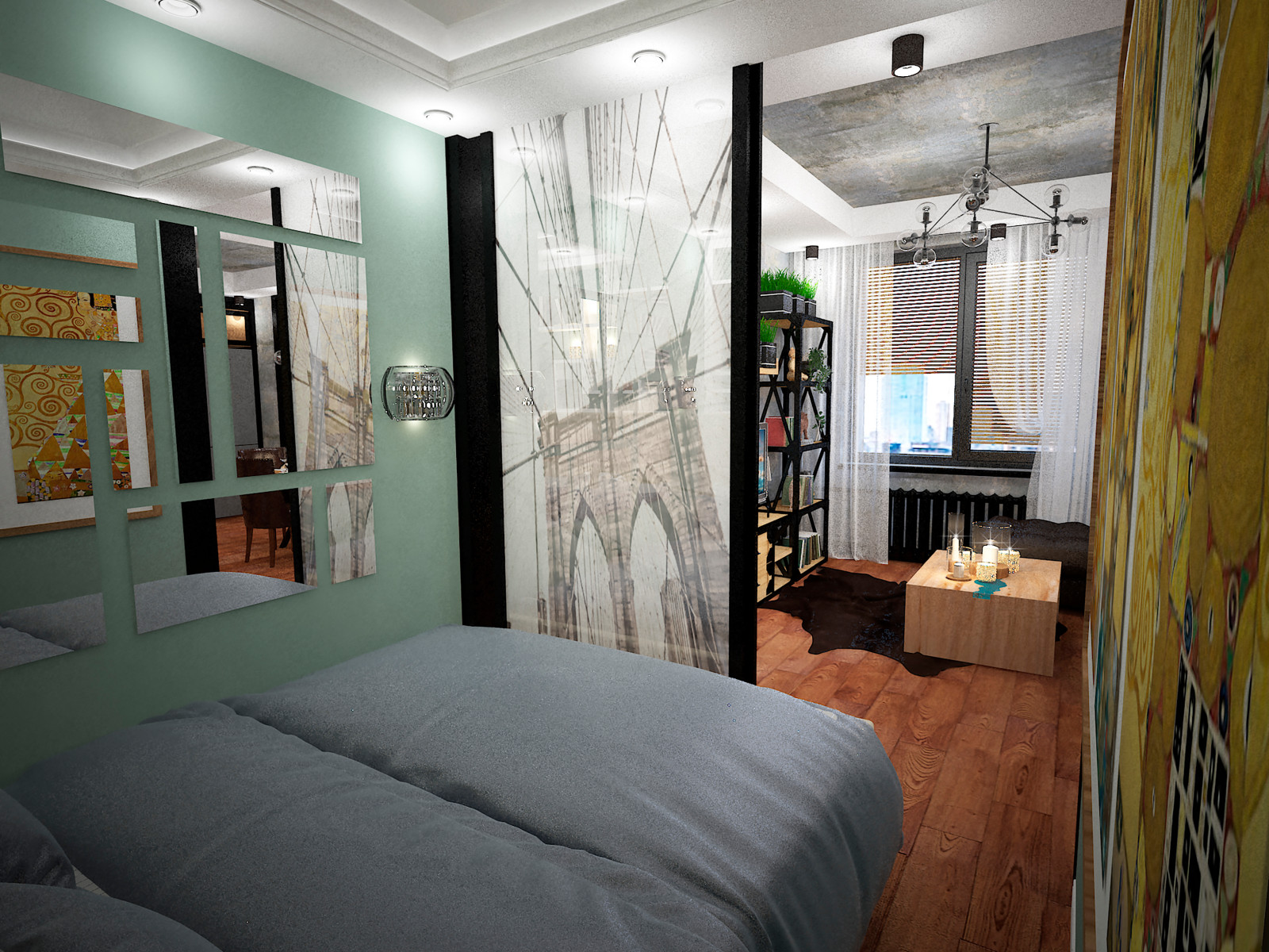 Малогабаритная квартира в стиле лофт