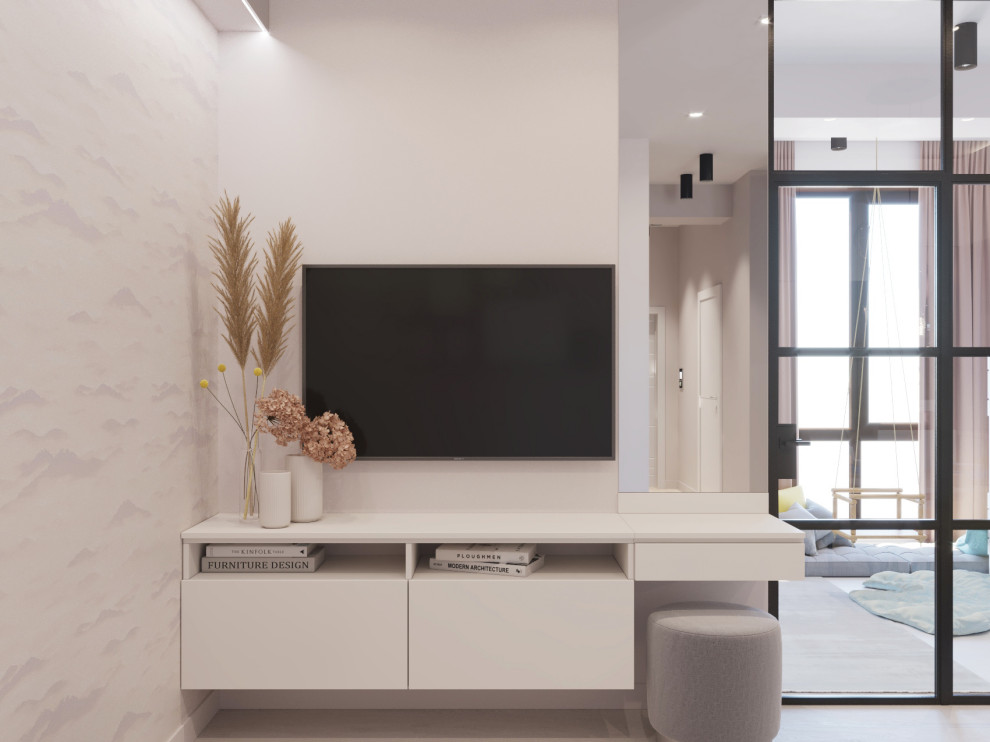 Гостиная. Зона ТВ с туалетным столиком