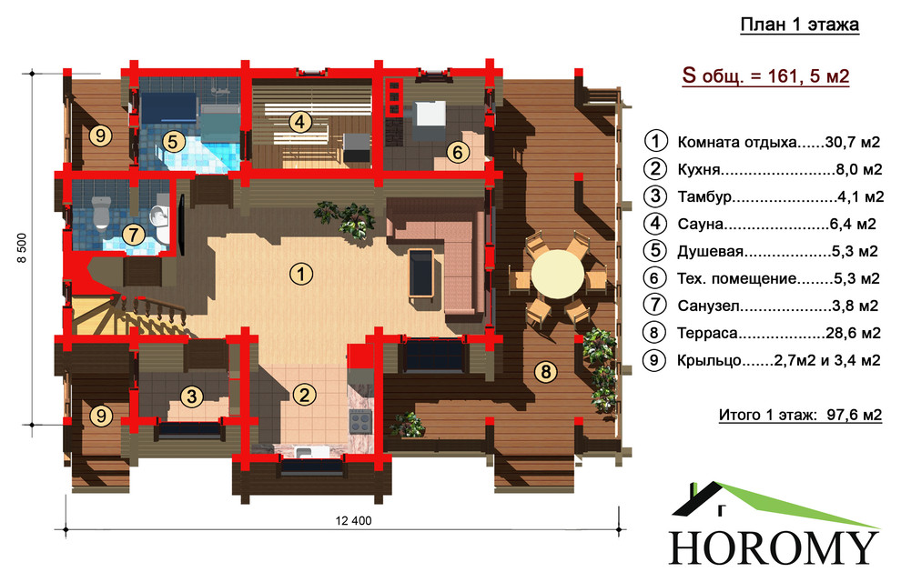 Проекты домов из клееного бруса