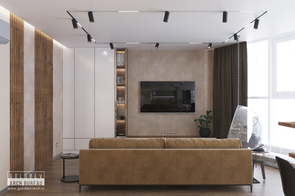 Дизайн интерьера с панорамным видом, г. Красноярск, 100 м2