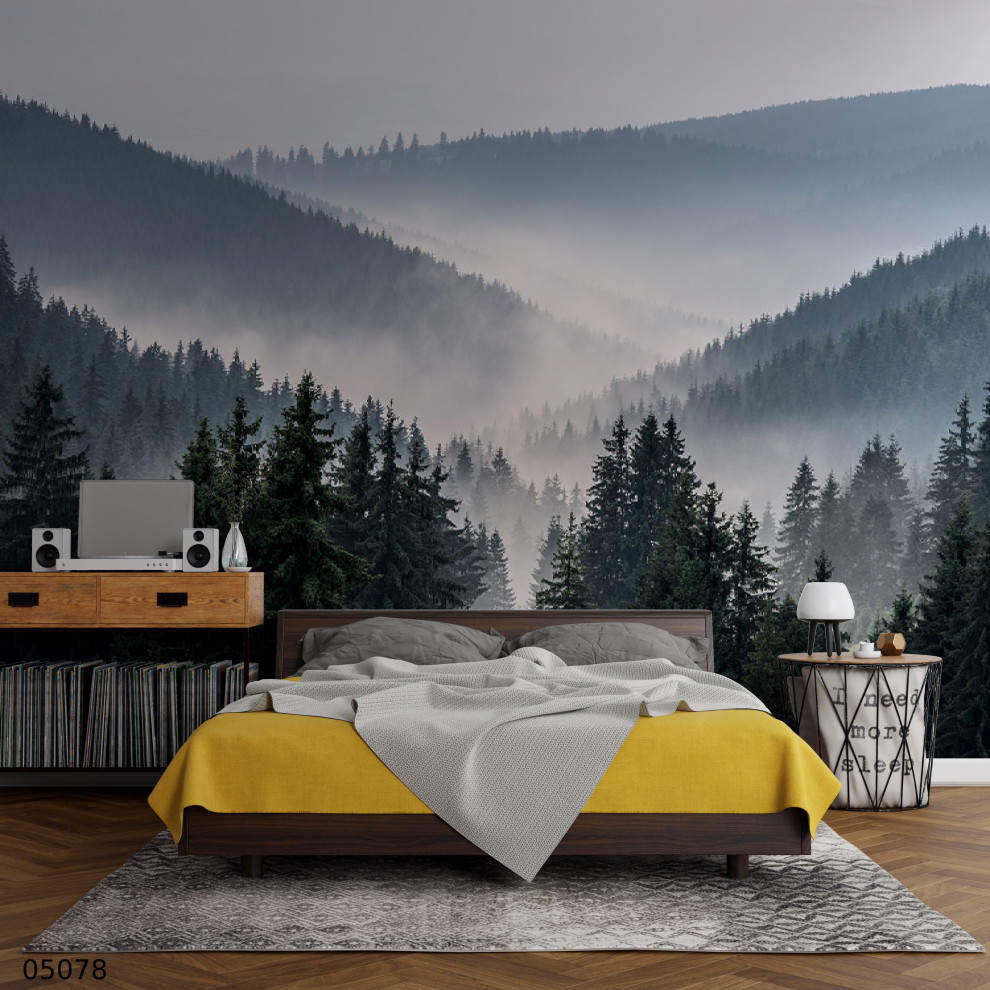 Дизайн-проект "Туманный лес в оформлении спальни"