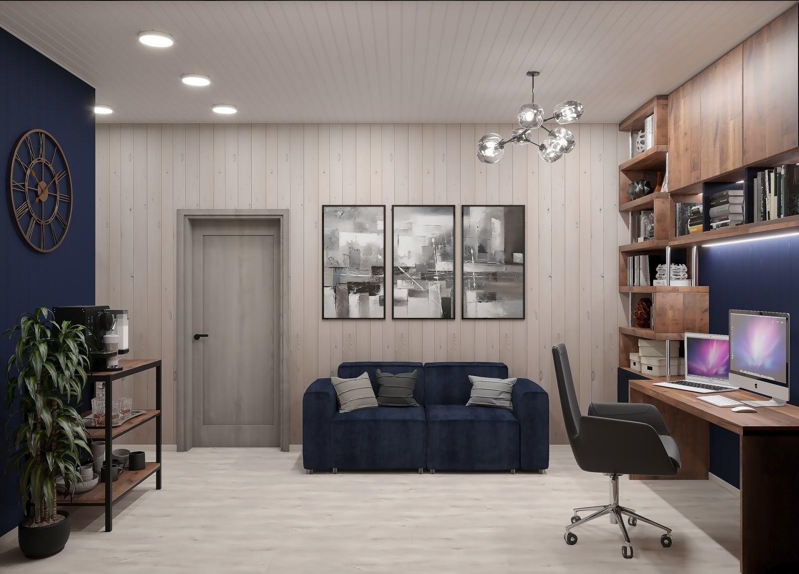 Обложка проекта: Рабочий кабинет в частном доме в с. Патроны