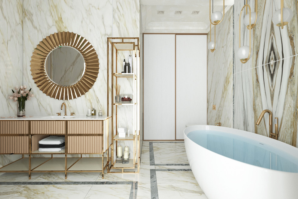 Villa sul mare con la vista Vesuvio