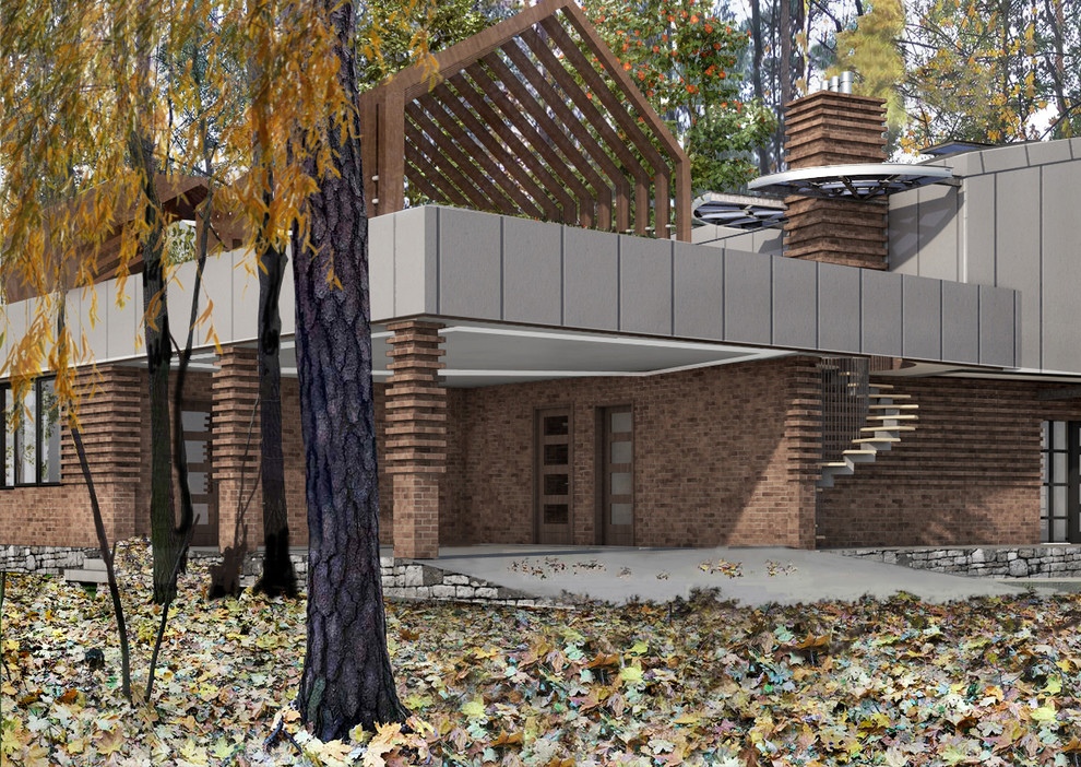 Эскизный проект индивидуального жилого дома в Велегож - парк 2 Тульской области