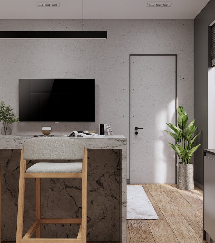 Визуализации Кухни-Гостиной в ЖК Magnifika