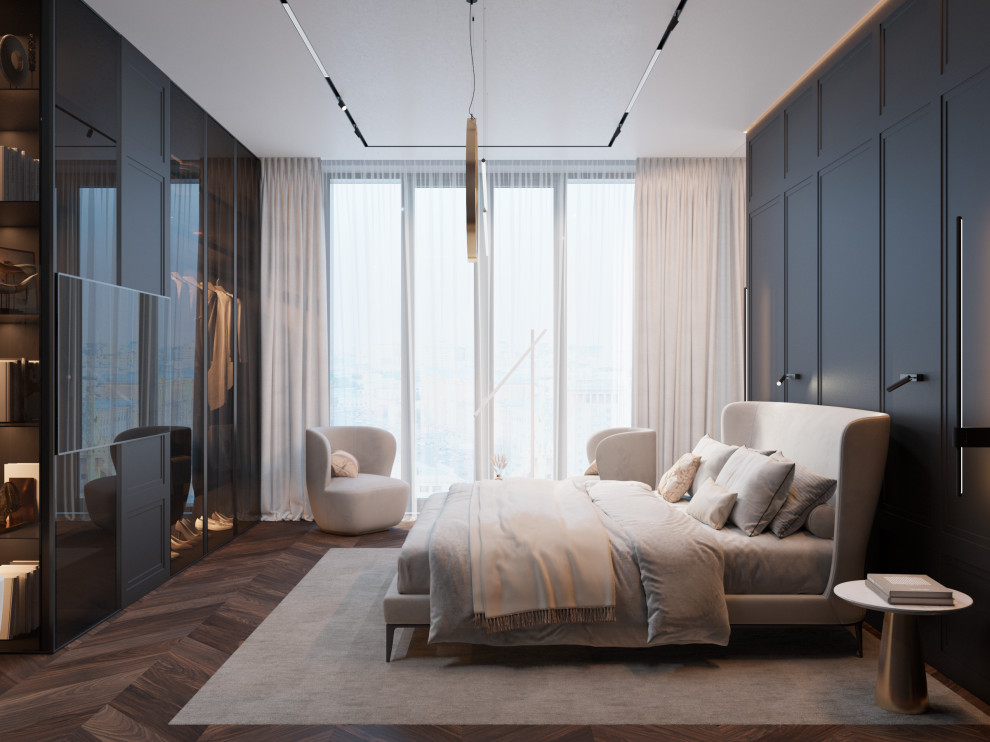 Дизайн спальни ЖК "ВТБ арена Парк"