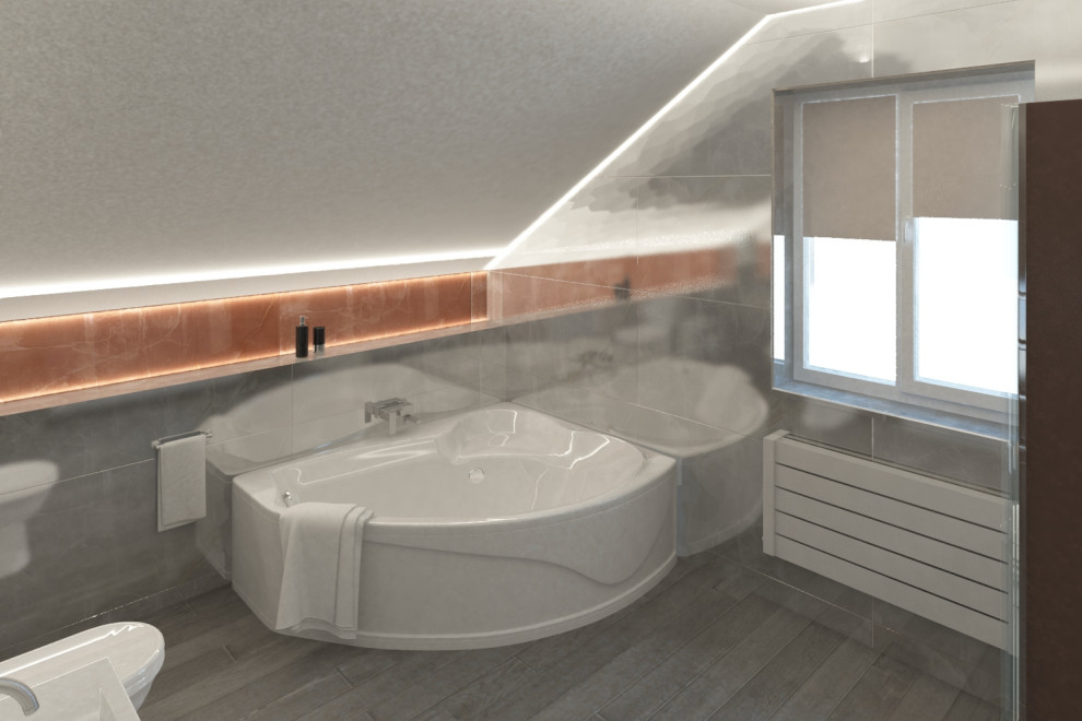 Обложка проекта: Дизайн-проект 2 этажа коттеджа, 100 кв.м.. Совместный проект с В. Кархалевой