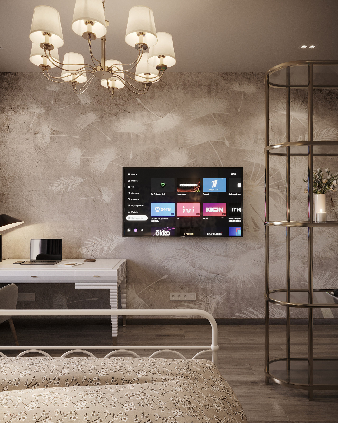 Дизайн и 3д-визуализация детской в загородном доме