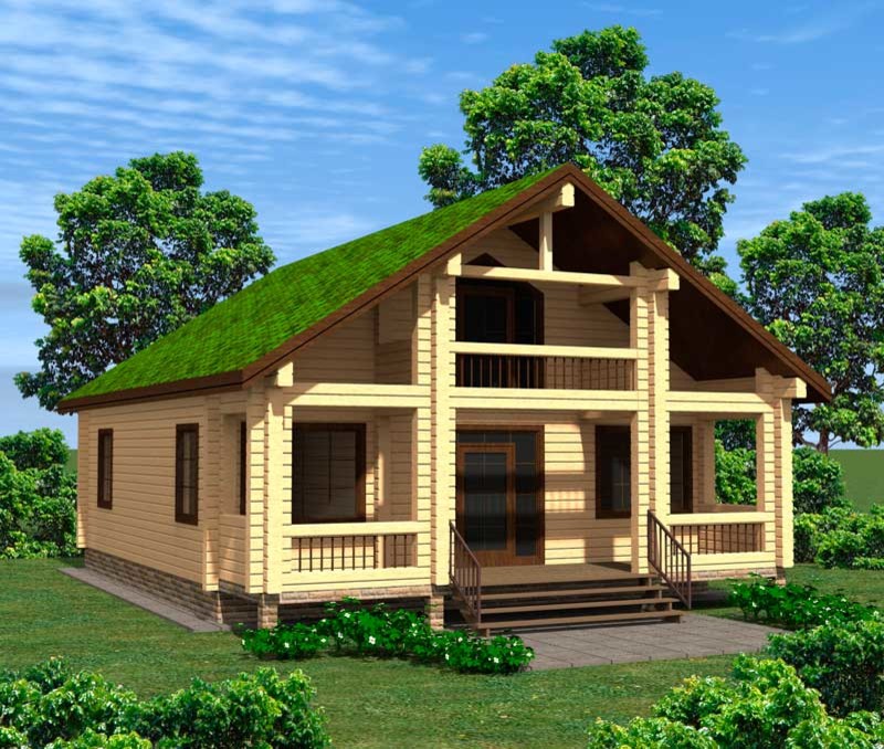 Обложка проекта: Большой дом из клееного бруса Кб-171