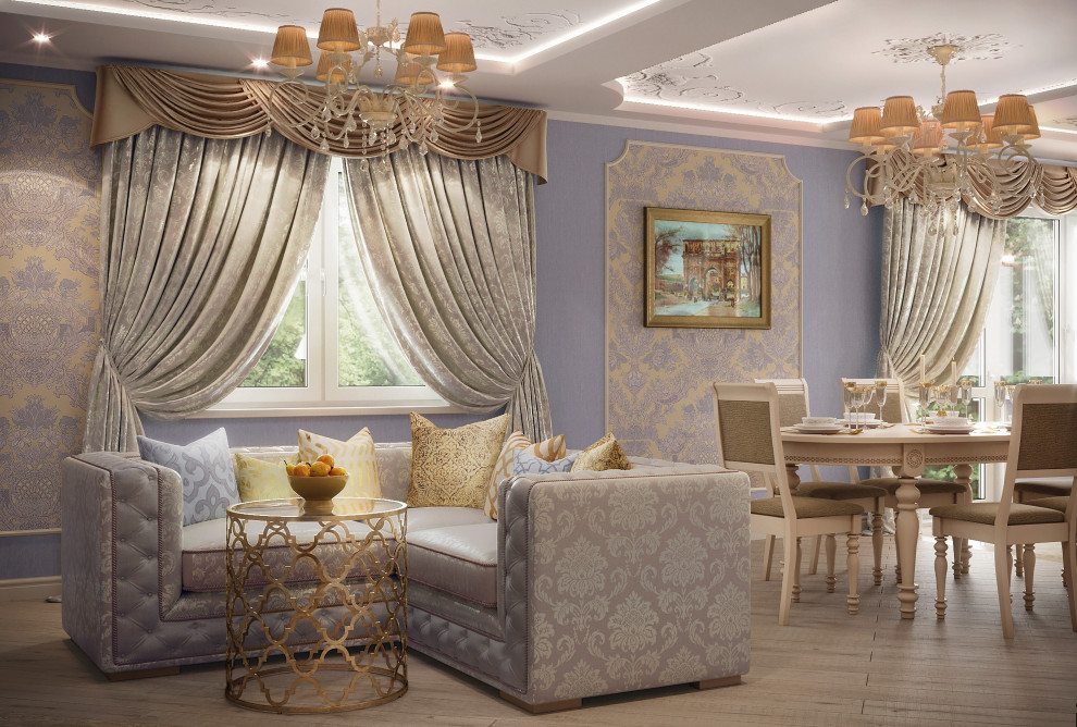 Дизайн кухни-гостиной в загородном доме. Всеволожск