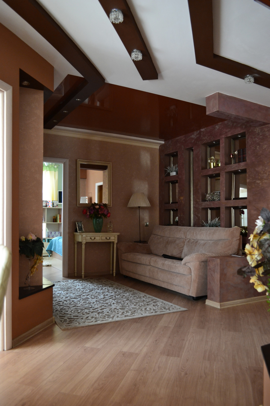 Теплые оттенки - гостиная