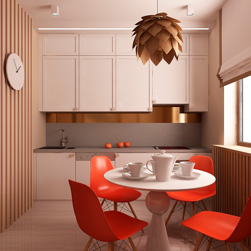 Теплый минимализм с красными акцентами