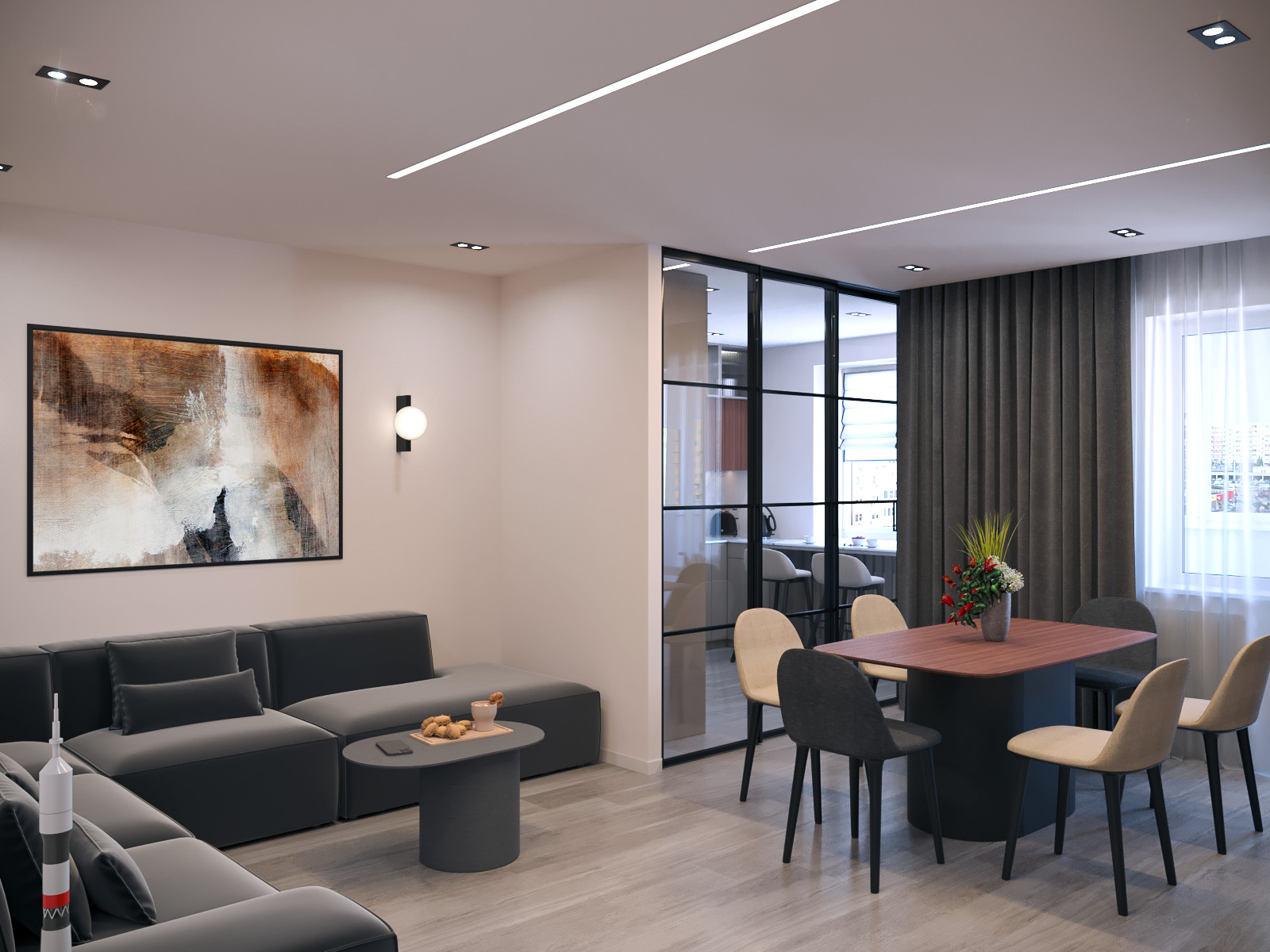 Современная квартира в новостройке.