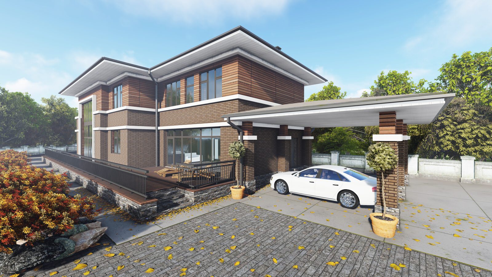 Дом в стиле Райта