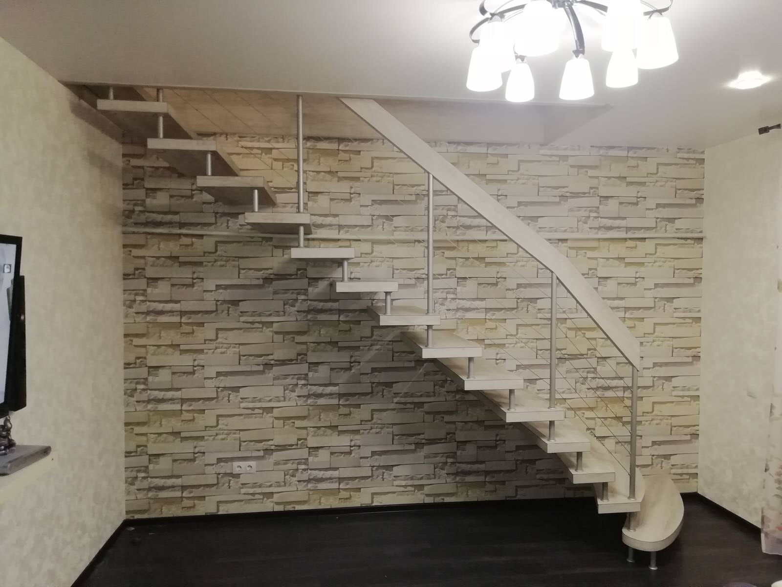 лестница больцевая беленый дуб