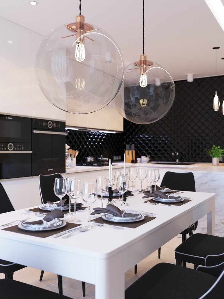 Кухня-гостиная для большой семьи