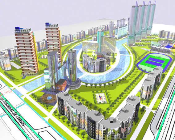 Конкурсный проект жилого квартала в районе Академический в г. Екатеринбург