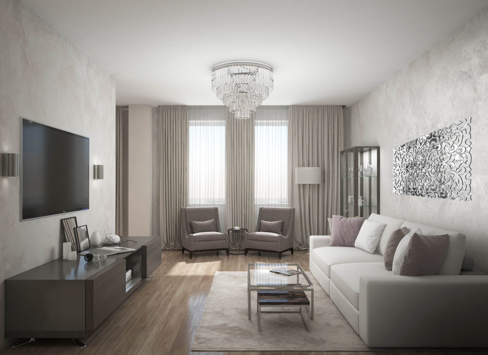 Обложка проекта: 2-ух комнатная квартира на ул. Мосфильмовская