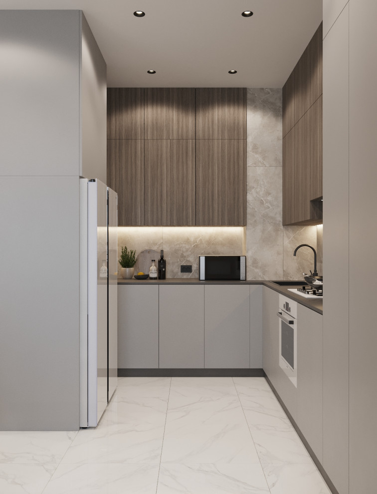 Современная кухня-столовая ЖК Аристократ