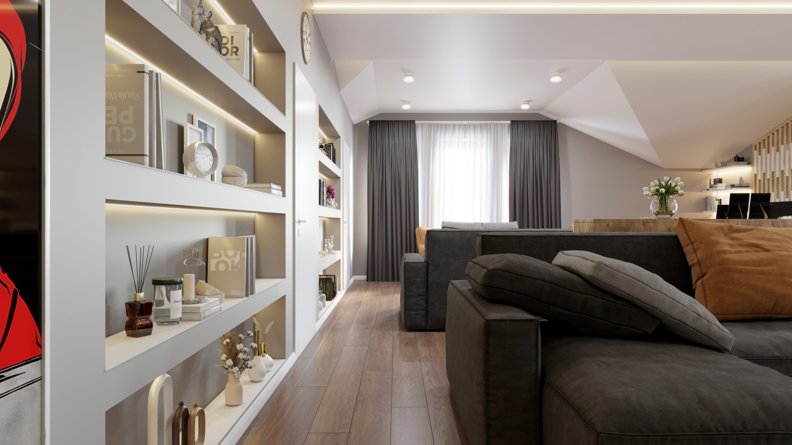 Дизайн мансардного этажа