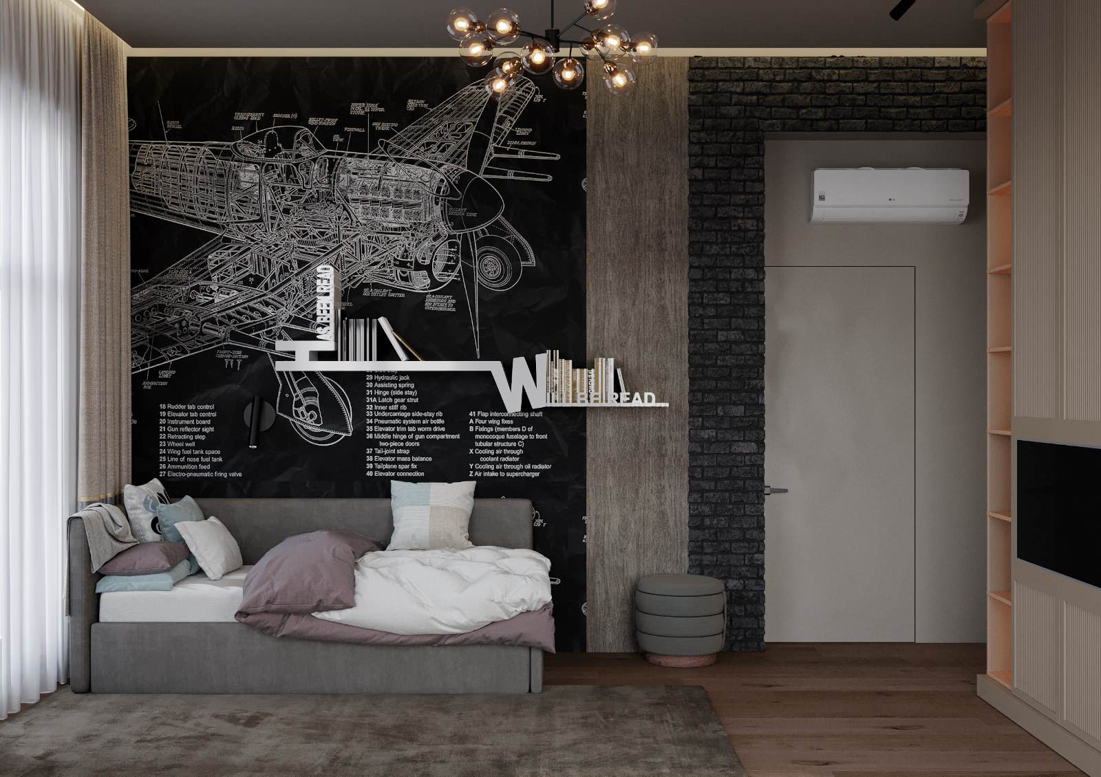 Спальня мальчика подростка