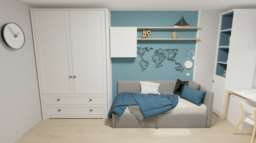 Обложка проекта: Детская для двух мальчиков 7 и 4 лет.