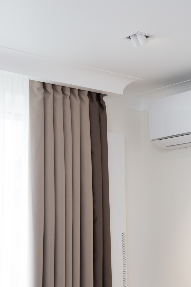 Мужская спальная, шторы блекаут  (ЖК Венский лес г. Уфа)