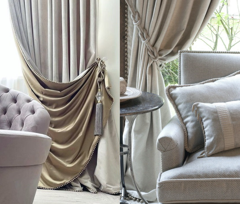 Шторы на заказ. Текстильный дизайн и пошив элитных штор. Заказать элитные шторы.