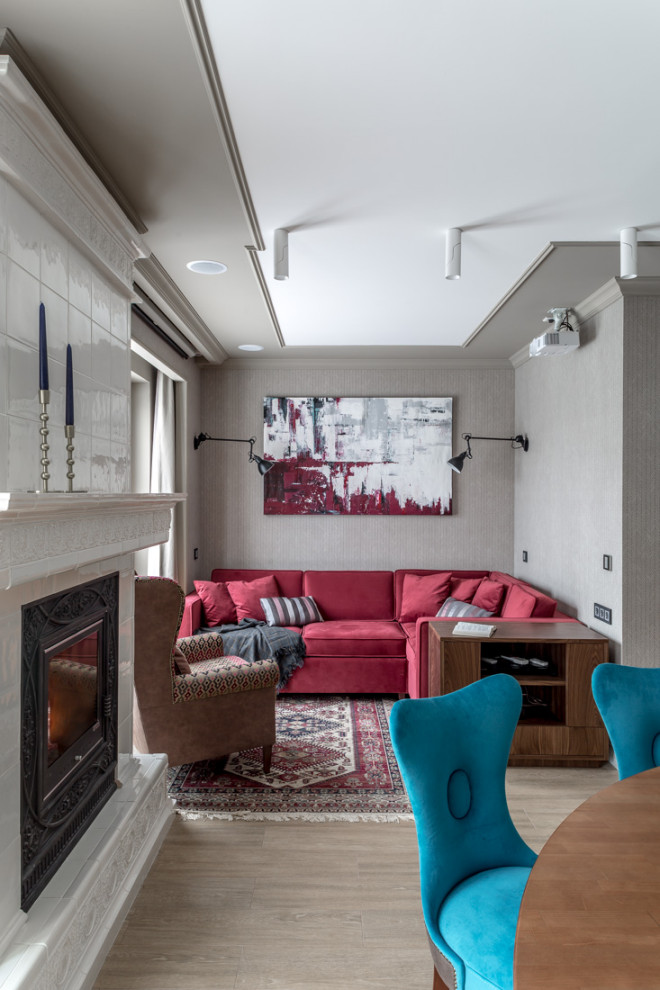 Кухня-гостиная в твидовом костюме