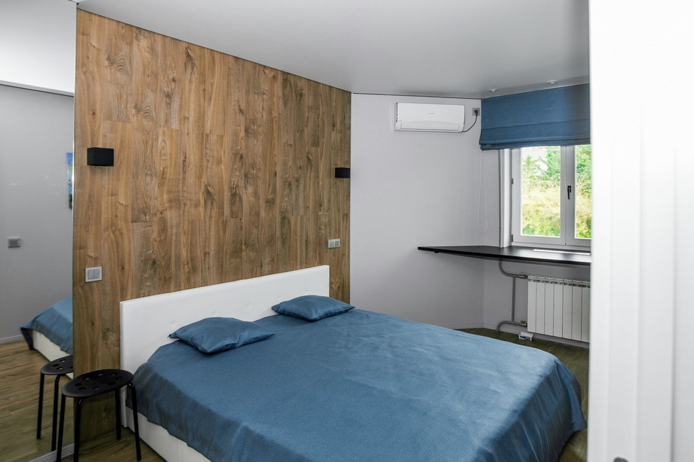 Спальня 2-х комнатной студии квартиры в Сочи ул.Фабрициуса