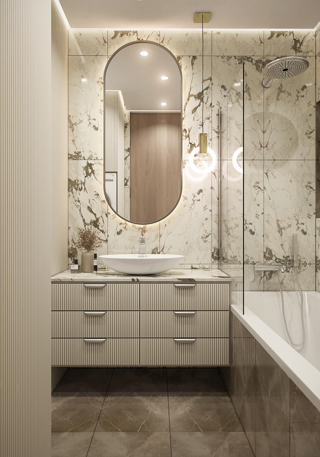 Современный светлый интерьер квартиры