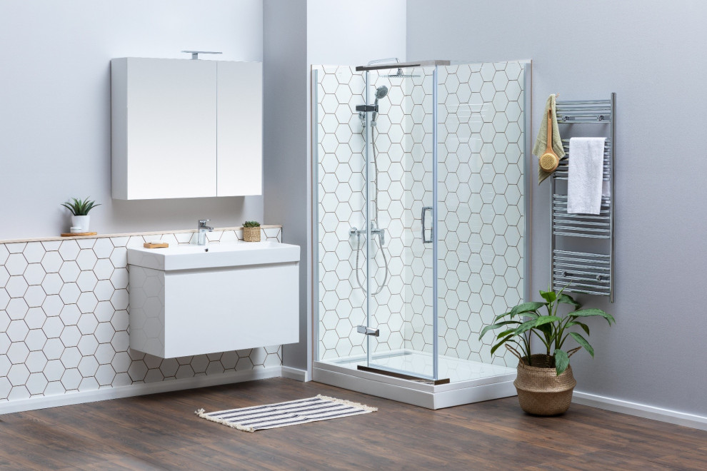 Дизайн ванной с перегородкой для душа