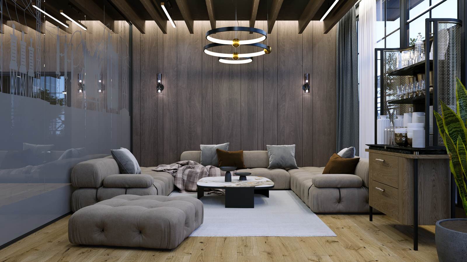 Беседка на крыше здания в Москве