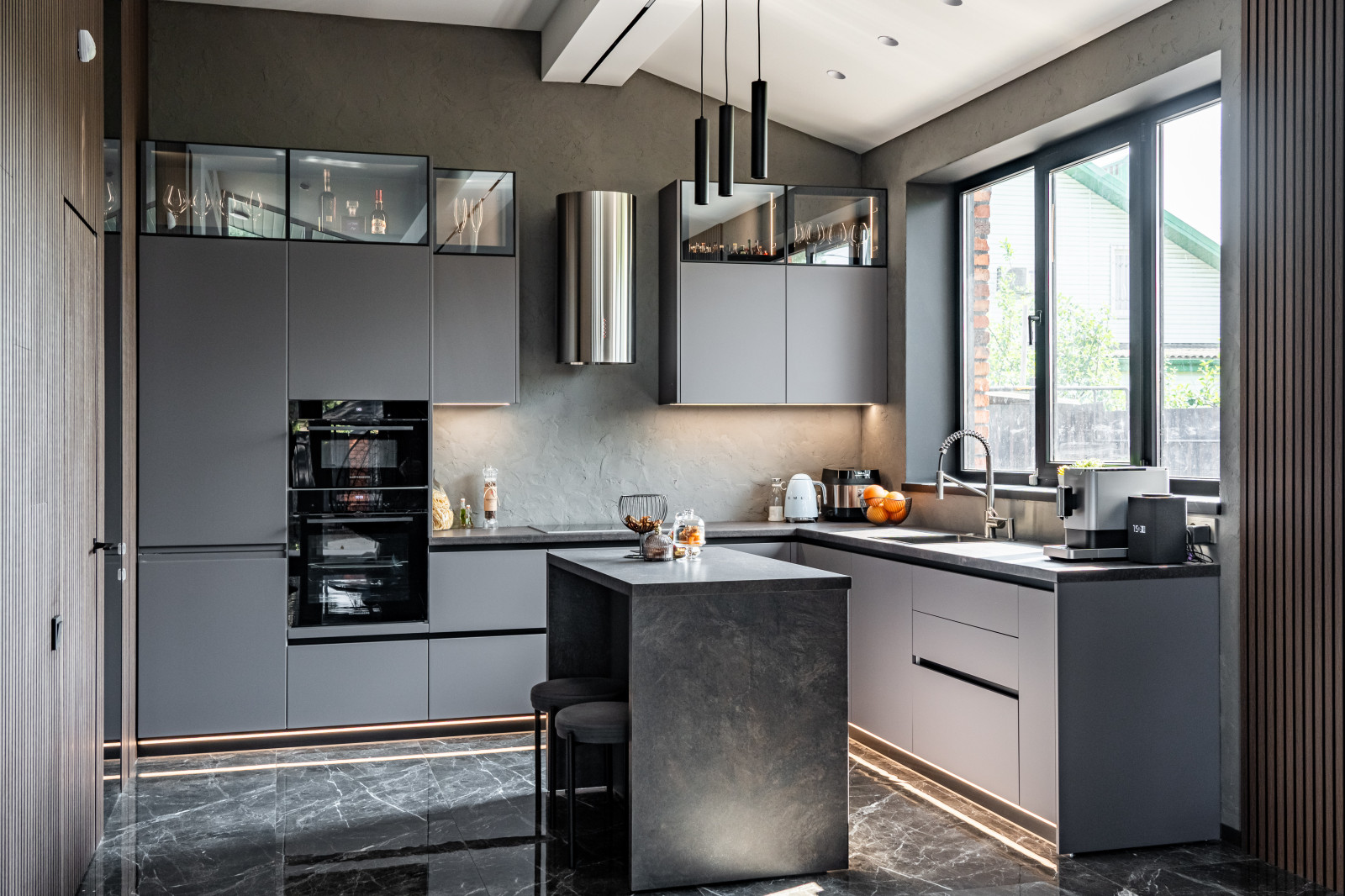 Проект кухни в частном доме