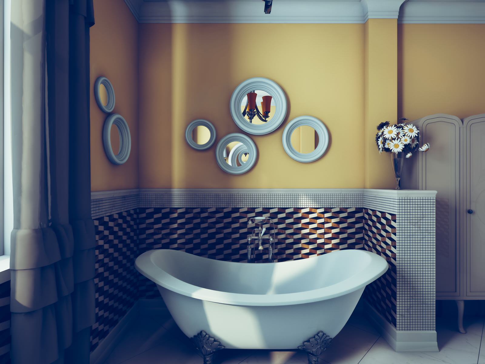 Интерьер двухэтажного дома в пригороде