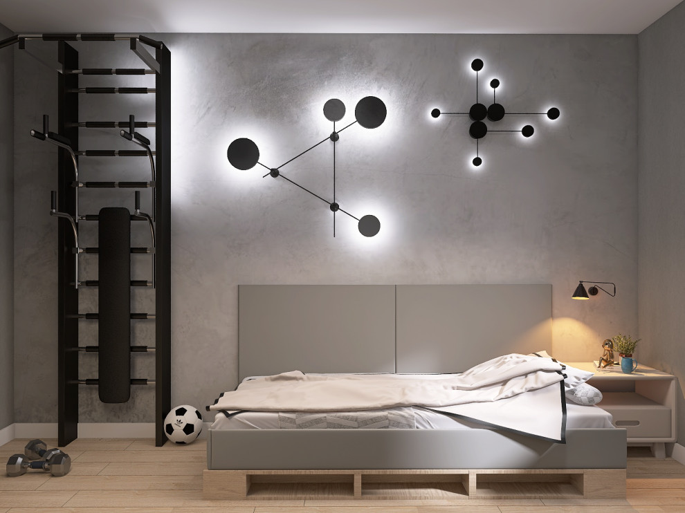 КУХНЯ-ГОСТИНАЯ + СПАЛЬНЯ И КОМНАТА ДЛЯ СЫНА 54 КВ.М.