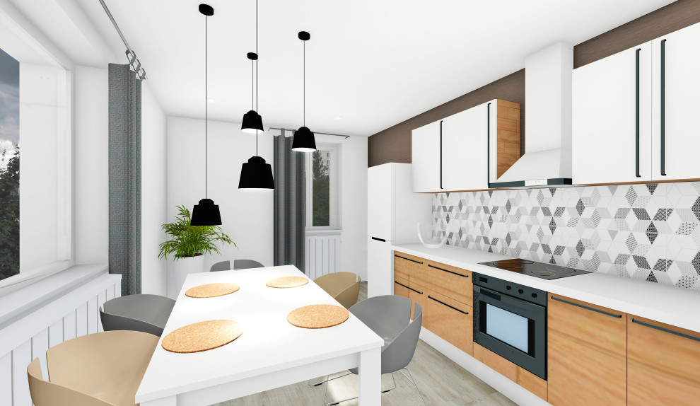 Квартира для семьи с двумя детьми в скандинавском стиле