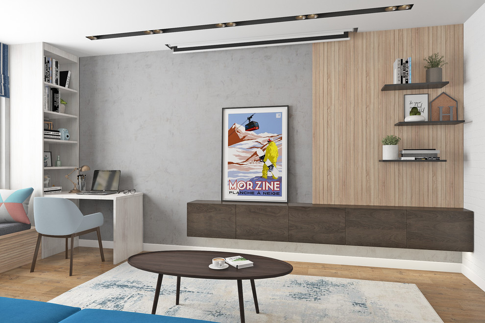 Квартира 60 кв.м  в стиле лофт + современный стиль.